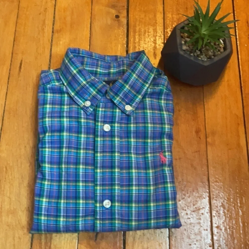 🤗EUC RALPH LAUREN PLAID COTTON for boy size 3/3T